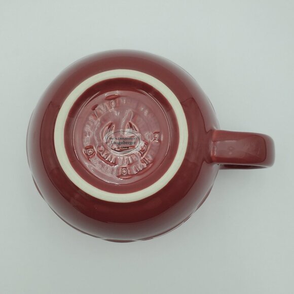 Longaberger Pottery Paprika Oversized Round Mug Large Paprika Soup Coffee Mug - Picture 7 of 8
